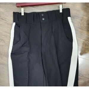 Smitty Black 32x31 Football Referee Official's Pants White Side Stripes MENS